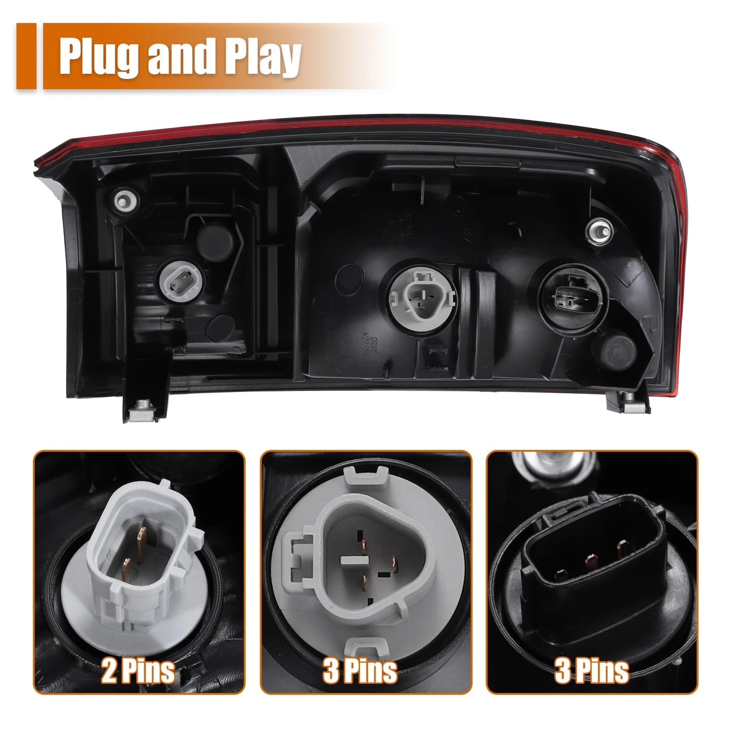 Left Right Side Tail Light Assembly for Toyota Tacoma (2005-2015) 2 x Lights