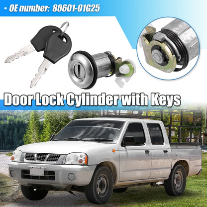 Door Lock Cylinder Set with Keys for Nissan Pickup D21 (1984-1998)