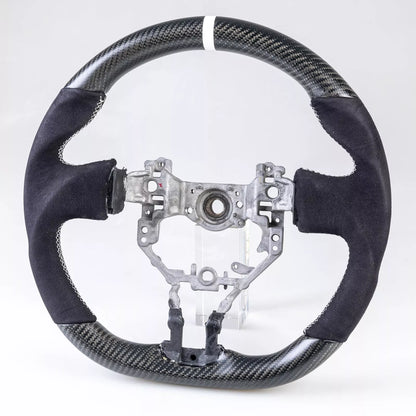 Steering Wheel Suede White Matte Black Carbon for Toyota 86 Subaru BRZ (2012-2023)