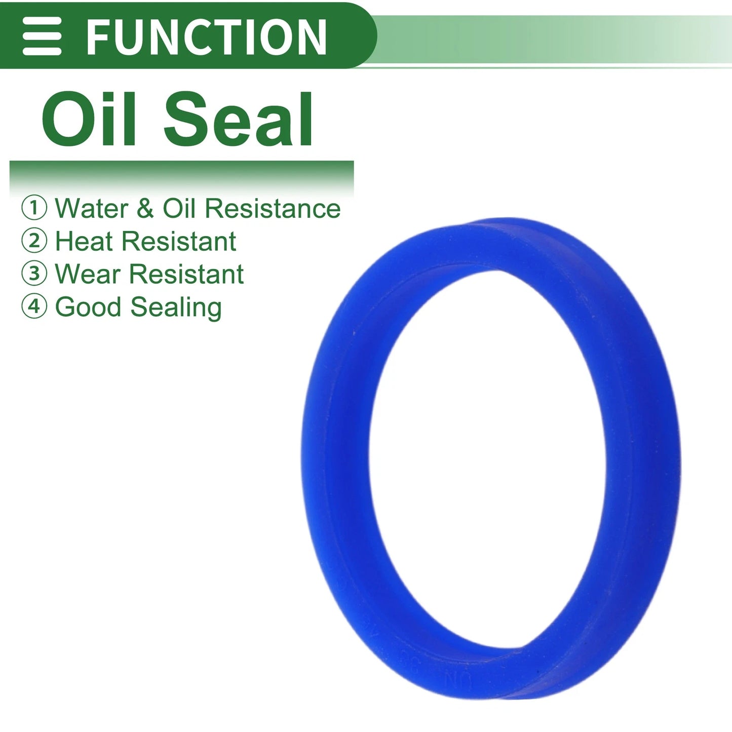 Oil Seal Rotary Shaft Seal TPU 38x46x6.5mm High-Pressure Blue 5 Pcs