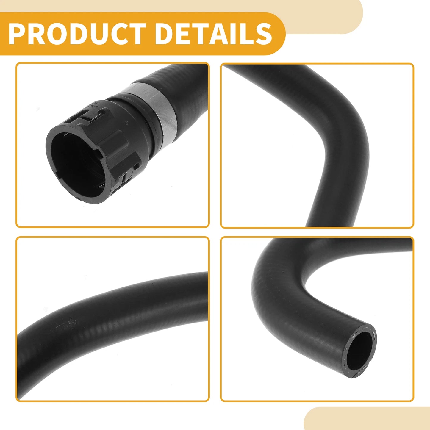 Heater Hose for BMW 3 Series E46 2000-2007 (2 x Rubber Black)