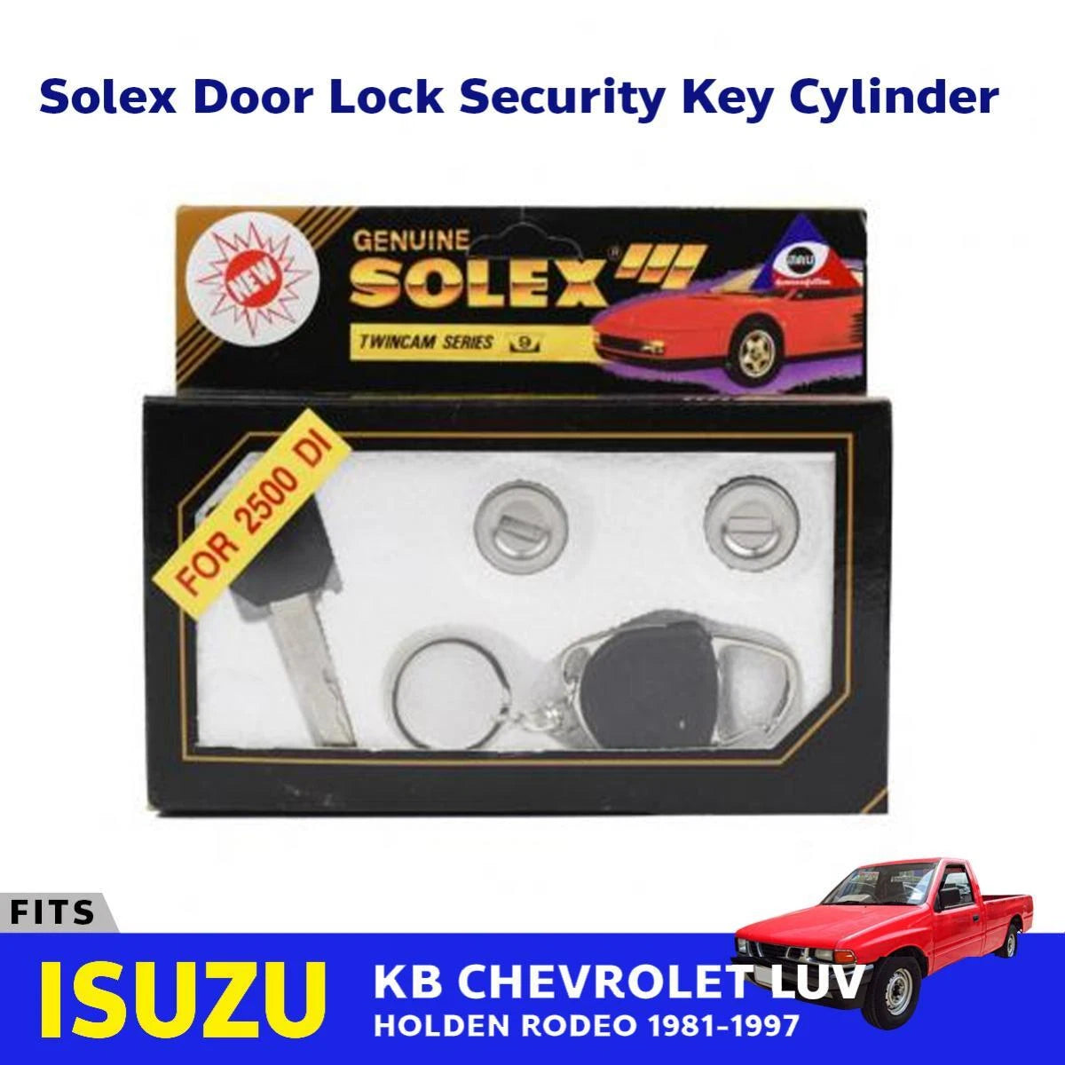 Solex Security Lock Key 2 Door Fits Isuzu KBZ TFR 2D Pickup Pickup 1981-97 D06