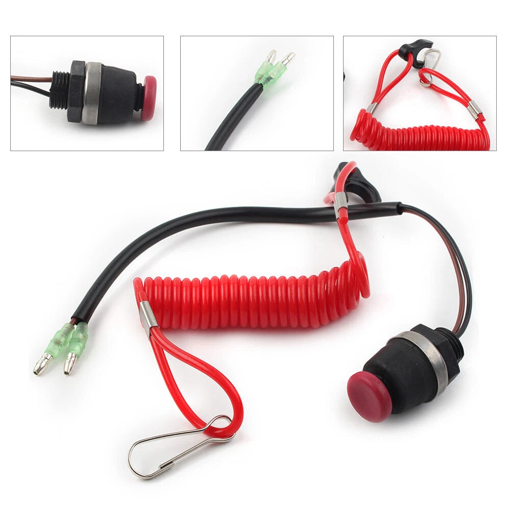 Boat Kill Switch Tether Cord Lanyard for Mercury Tohatsu Outboard