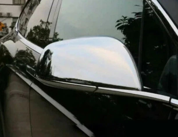 ABS Chrome Rearview Mirror Side Lid Cover Trim for Tesla Model S (2013-2022) 2 x