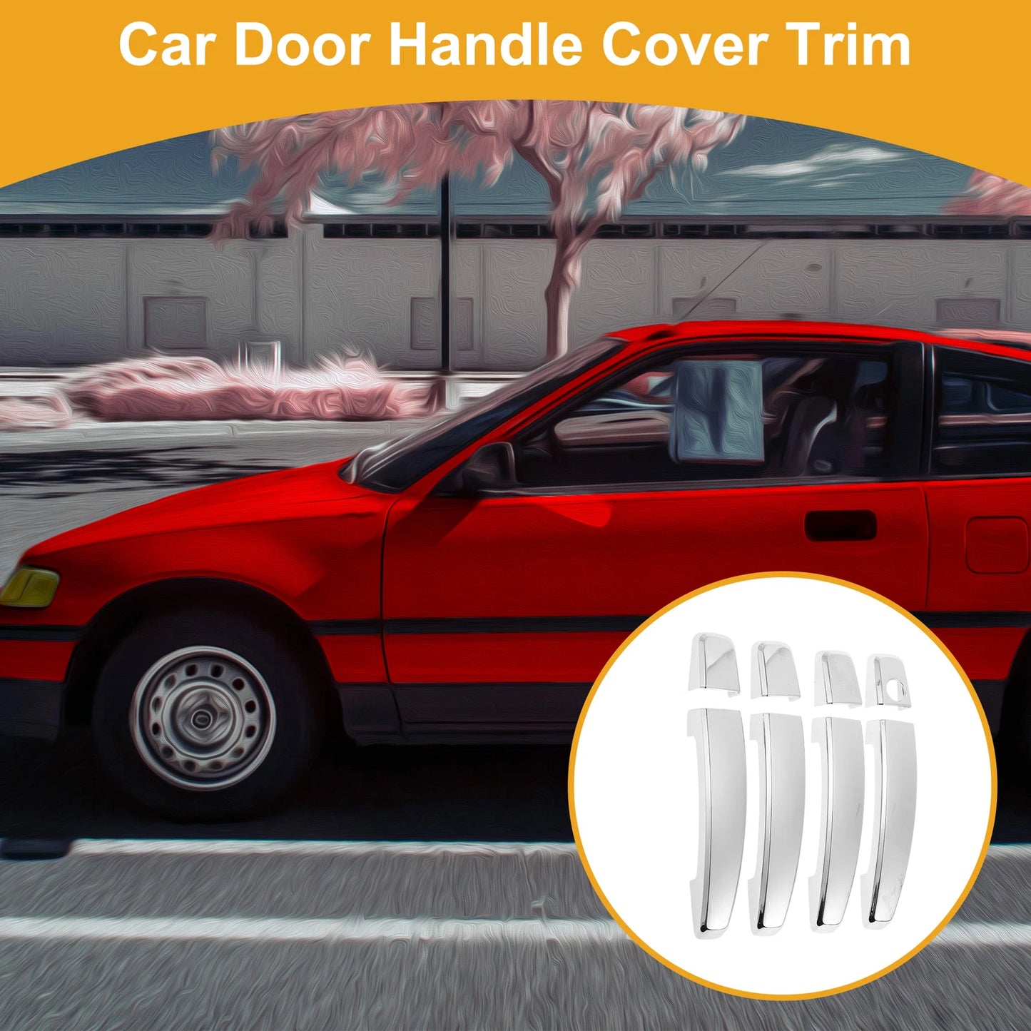 Door Handle Cover Trim Car for Chevrolet Cruze Camaro Aveo Silver Tone