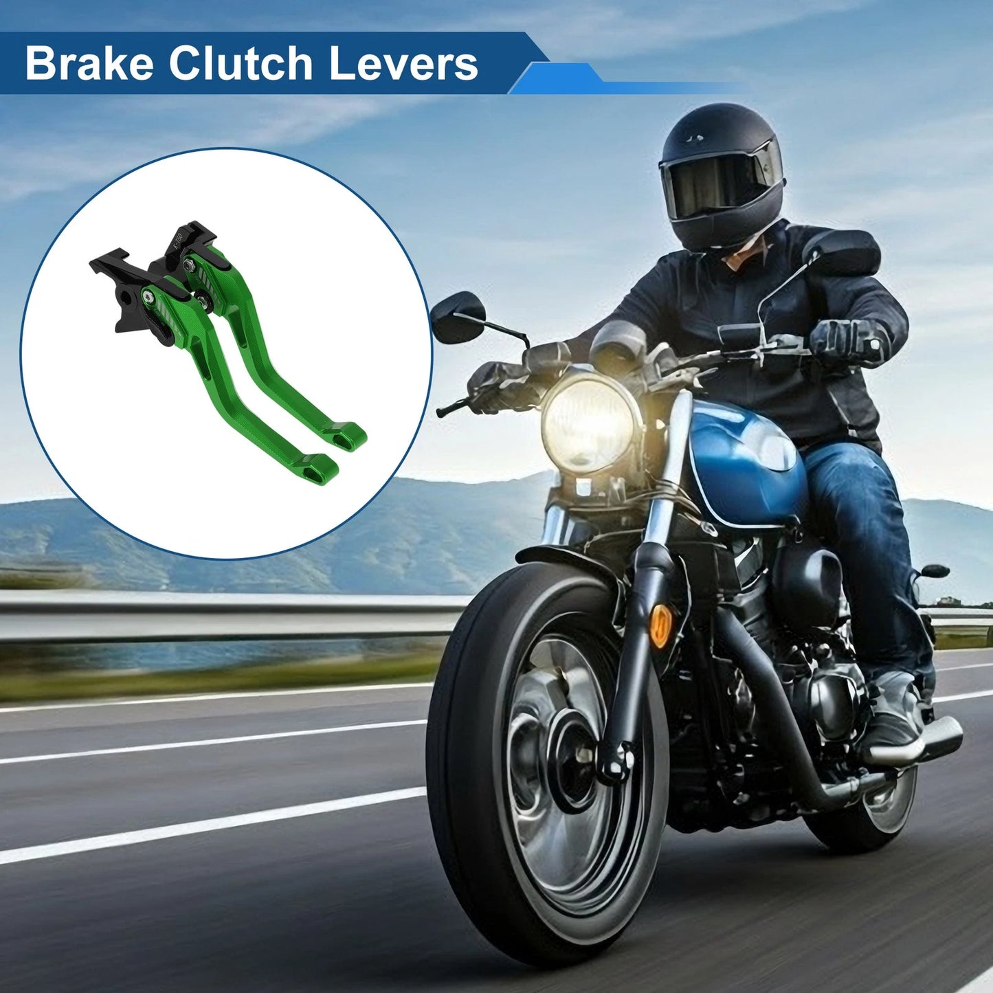 1 Pair Adjustable Short Brake Clutch Lever for Kawasaki Z900 (2025–2025)