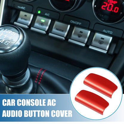 5 x Console Multimedia Button Cover for Toyota GR86 / Subaru BRZ Red