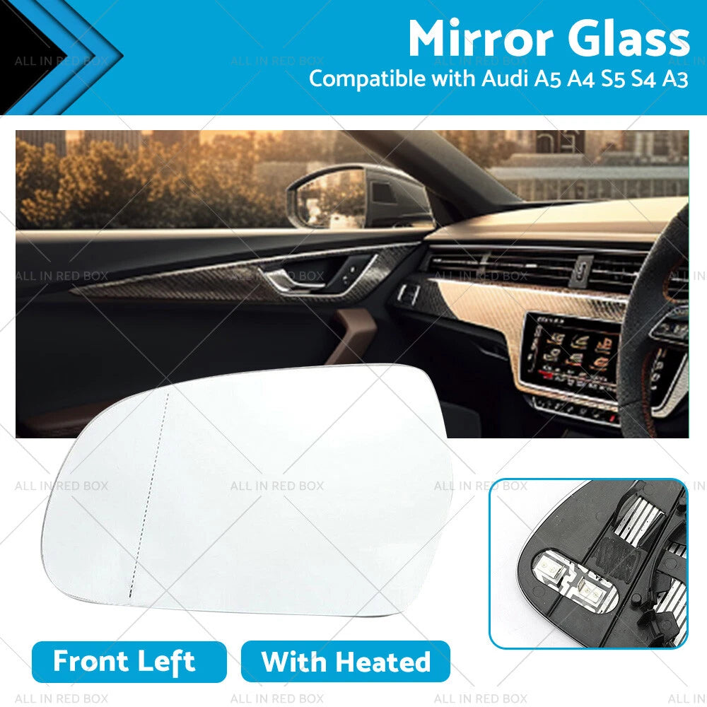 Left Side Heated Mirror Glass for Audi A3 A4 S4 A5 S5