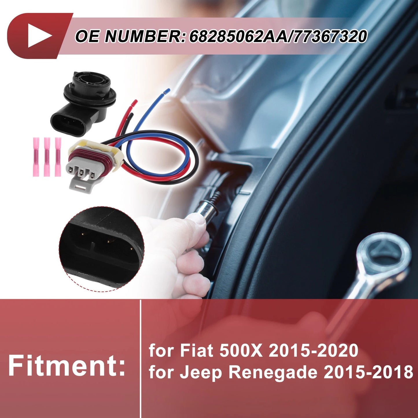 DRL Daytime Running Light Socket Wiring for Fiat 500X (2015-2020)