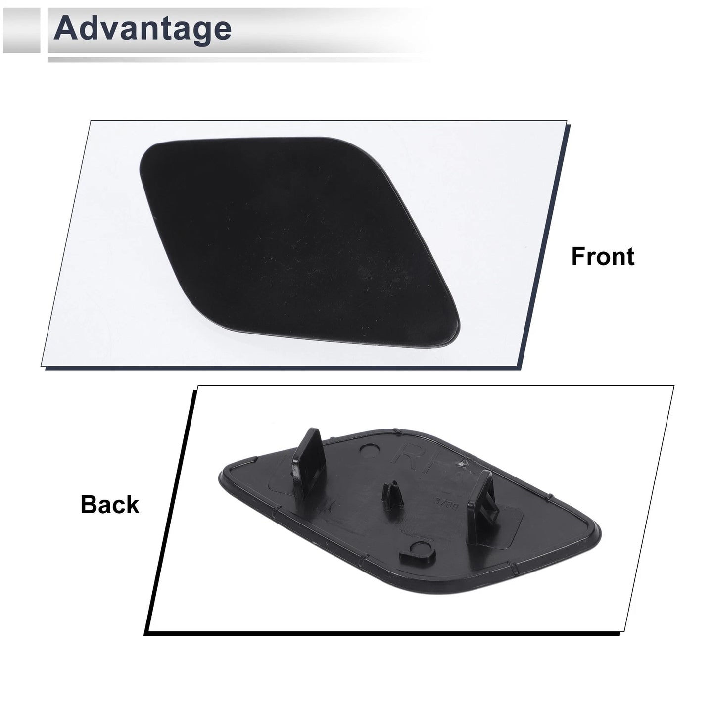 Bumper Headlight Washer Nozzle Cover for Volvo (Unpainted) (2001-2007)
