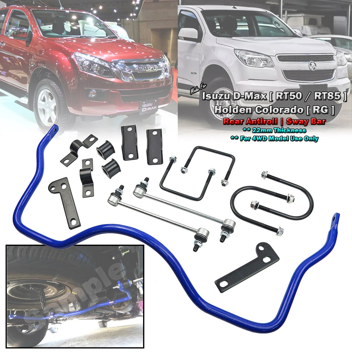 Rear Sway Bar Stabilizer Kit for Isuzu D-Max Dmax (2012-2020)