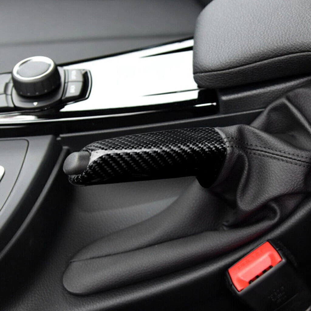 Carbon Fiber Handbrake Grip Trim Cover for BMW E46 E90 E92 E60 E39 F30 (2000-2019)
