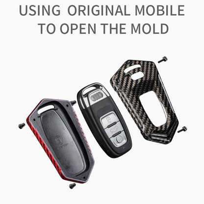 Carbon Fiber Key Shell Cover for Audi A3 A4 A5 A6 A7 (2000-2023)