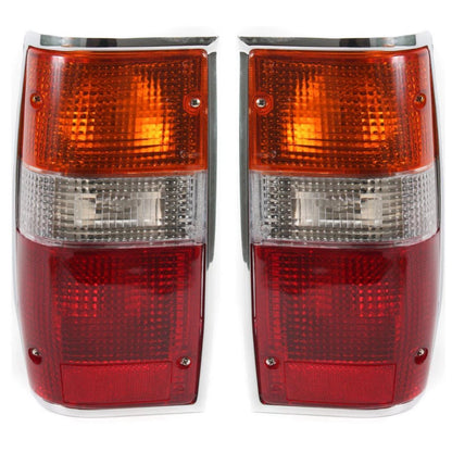 Tail Light Rear Lamp Chrome Pair Fits Mitsubishi L200 Triton Pickup 1986-96 D06