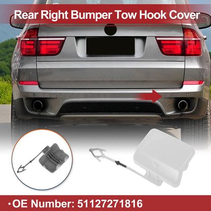 Tow Hook Cover Cap for BMW X5 E70 White (2011-2013)