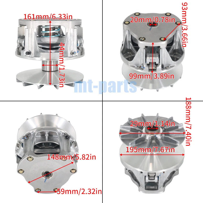 Clutch Variator Pulley Set for Polaris ACE 900 EFI EPS (2016)