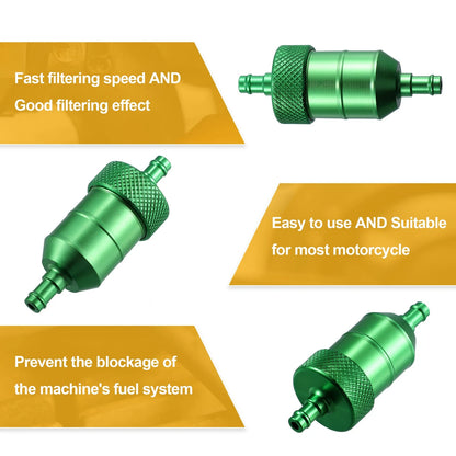 1/4 Dia Hose for Motorbike Petrol Oil Filter Cleaner Green
