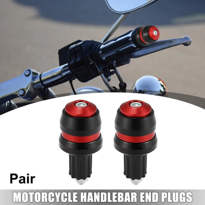 Pair 7/8" 22mm Handlebar End Plugs for Motorcycles Dirt Bikes Scooters