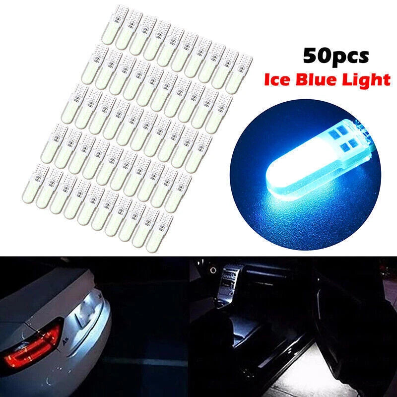 50PC T10 LED License Plate Light Bulbs 6000K for Universal ()