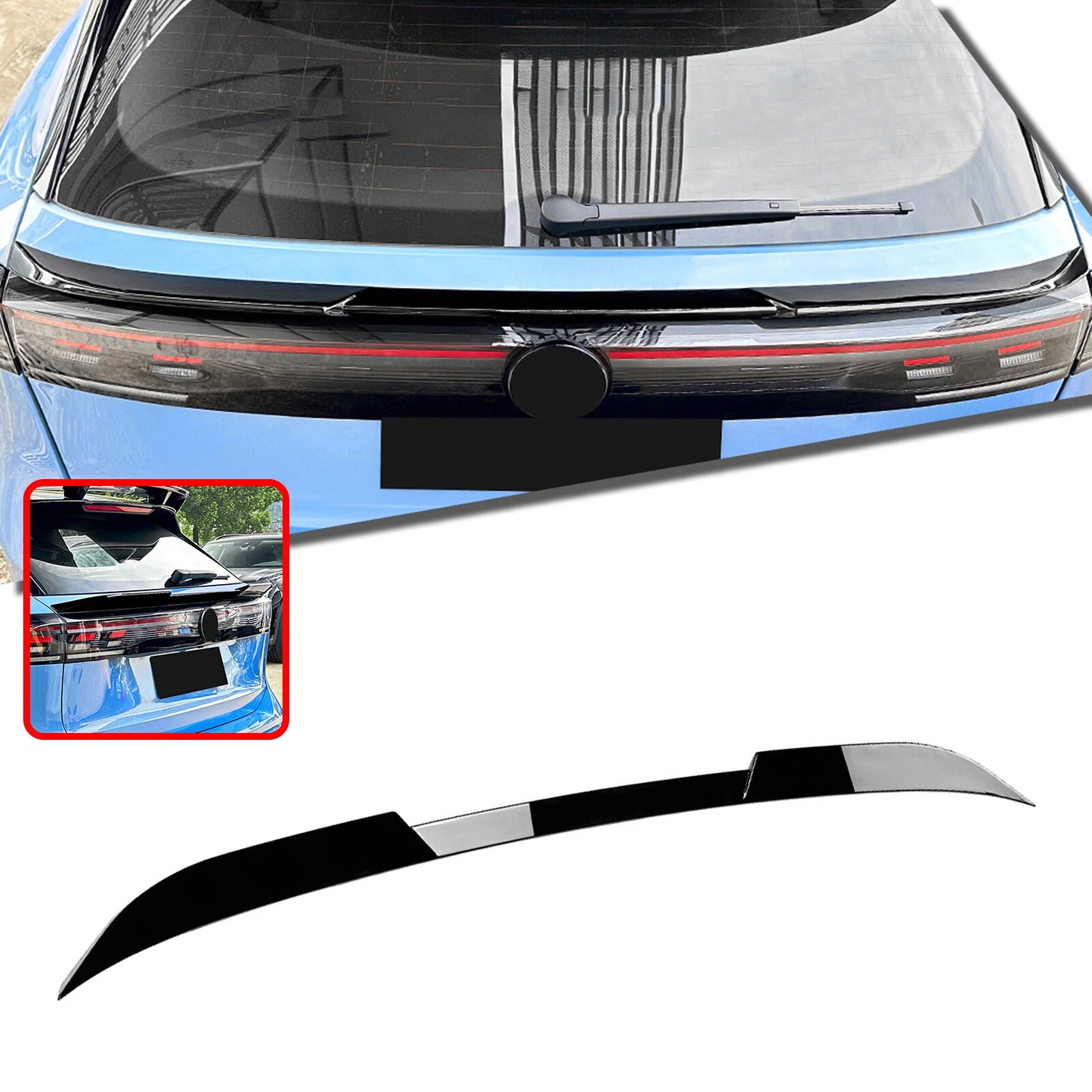 1x Gloss Black Rear Boot Spoiler Lip for VW Tiguan MK3 (2024-2025)