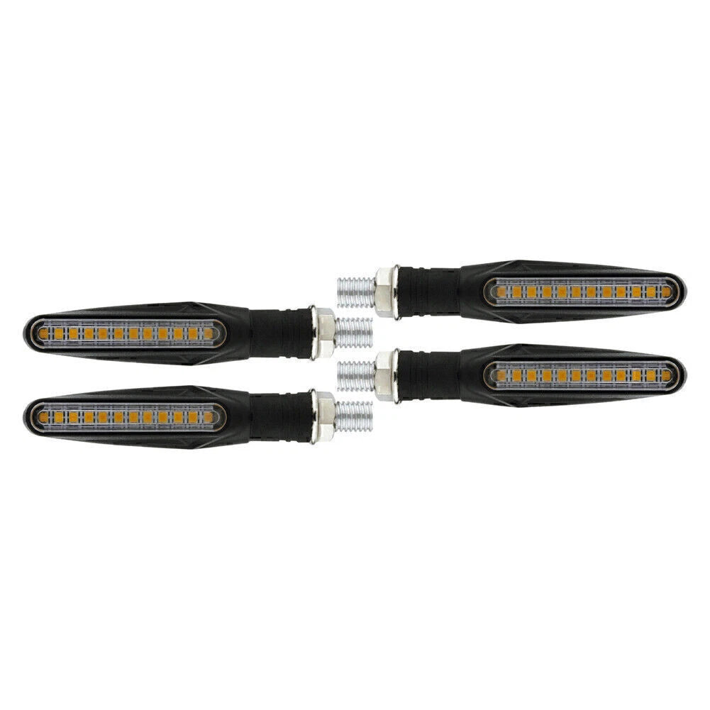 4 x Universal Motorcycle LED Amber Turn Signal Lights for Bike