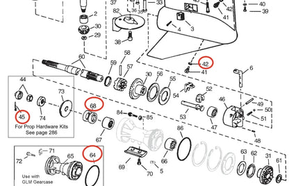 Seal Kit for OMC Cobra V6/V8 Lower Gearcase Unit (1990-1999)