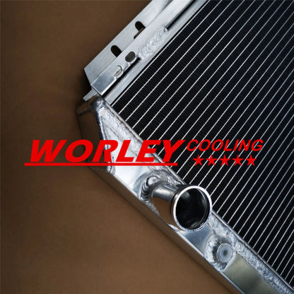 44mm 3 Row Aluminum Racing Radiator for 1969-1970 Ford Mustang 4.1L/5.0L