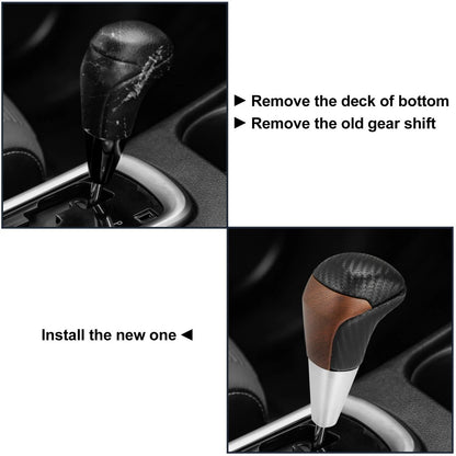Automatic Gear Stick Shift Knob for Toyota - Carbon Fiber & Wood Pattern