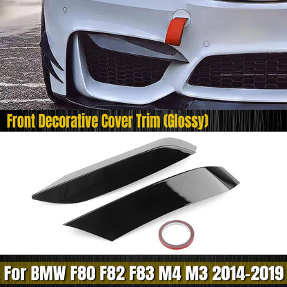 2 x Front Bumper Side Air Vent Trim for BMW F80 M3 F82 F83 M4 (2015-2020)