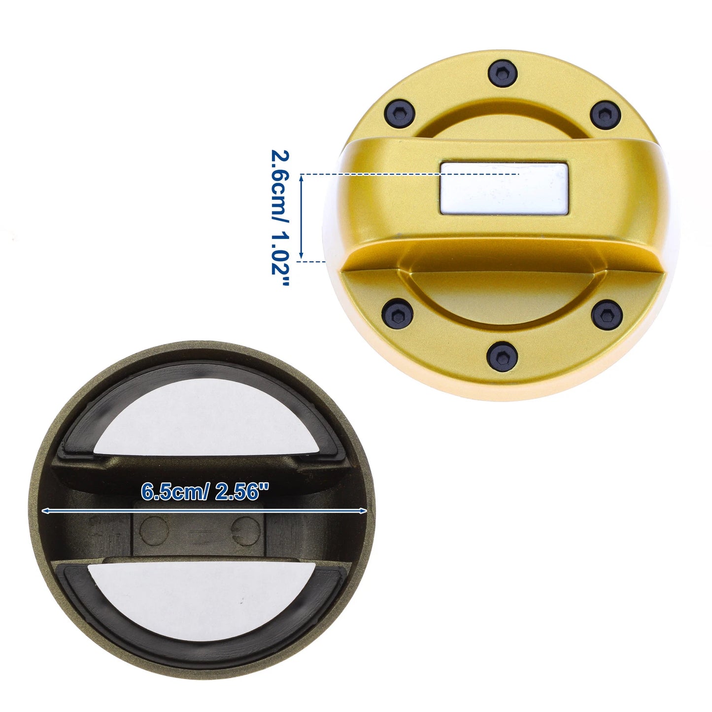 Gold Tone Gas Fuel Tank Cap Cover for Suzuki Jimny (1998-2023)