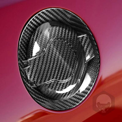 Real Carbon Fiber Fuel Door Tank Cap Gas Cover for Dodge Challenger 2009-2020