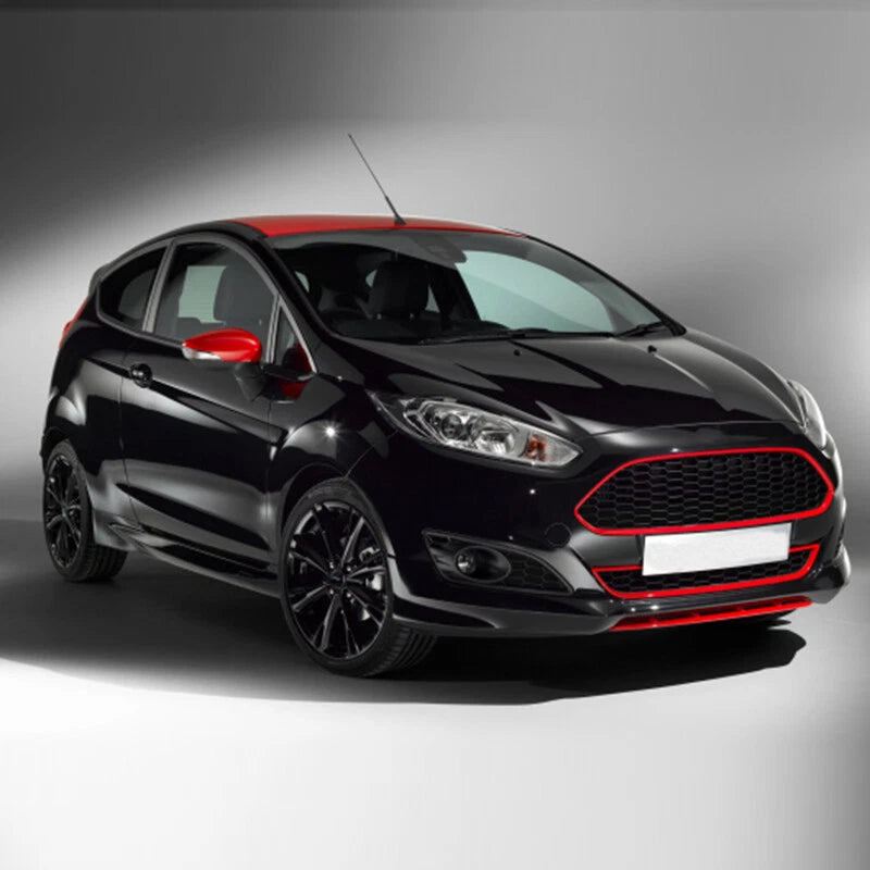 Red LH+RH Door Side Rearview Mirror Cover Caps for 2011-2017 Ford Fiesta