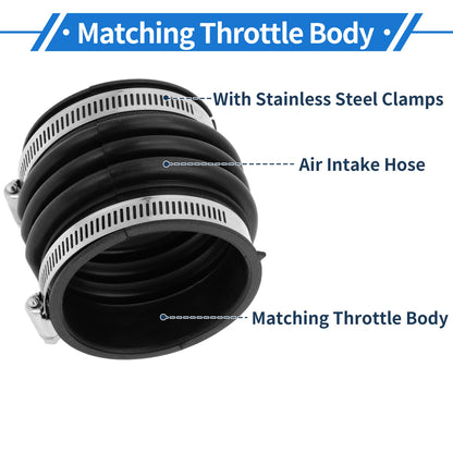 Engine Air Intake Hose with Clamps for Toyota Camry (2002-2003) 1 Pc