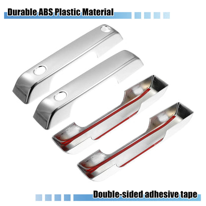4 Pcs Door Handle Trim Covers for Ford F150 (2021-2022) Silver Tone
