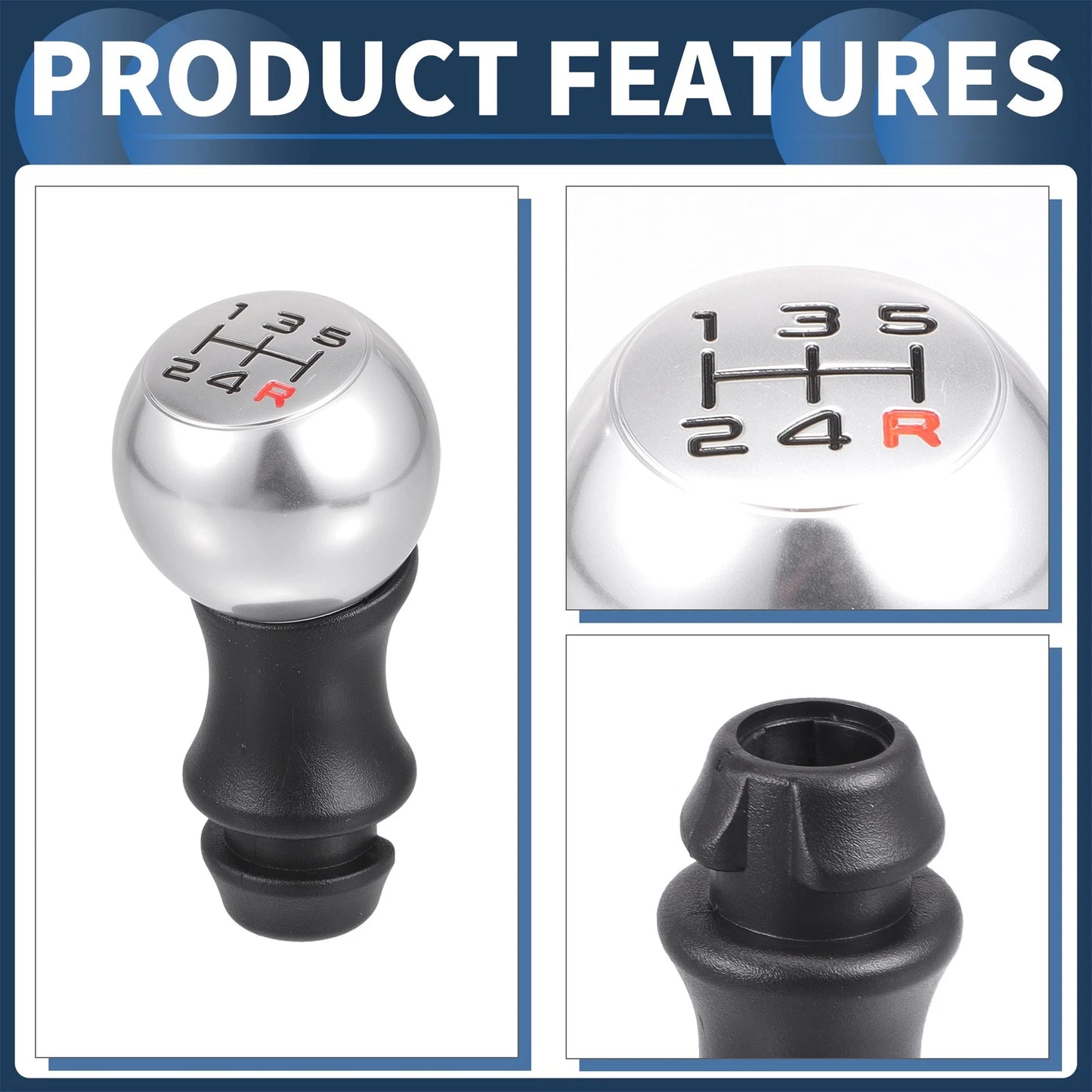 5 Speed Manual Gear Shifter Knob for Peugeot 106 206 (1991-2010)