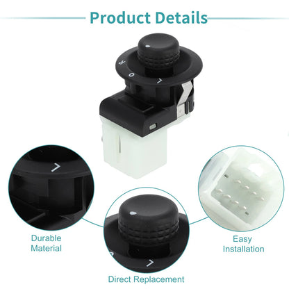 Car Mirror Switch Black Plastic for Chrysler 200 (2011-2014)