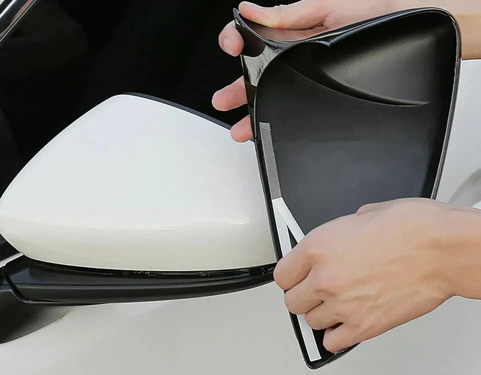 2x / Gloss Black / Ox Horn Mirror Cover Trim for Mazda CX-30 (2020–2022)