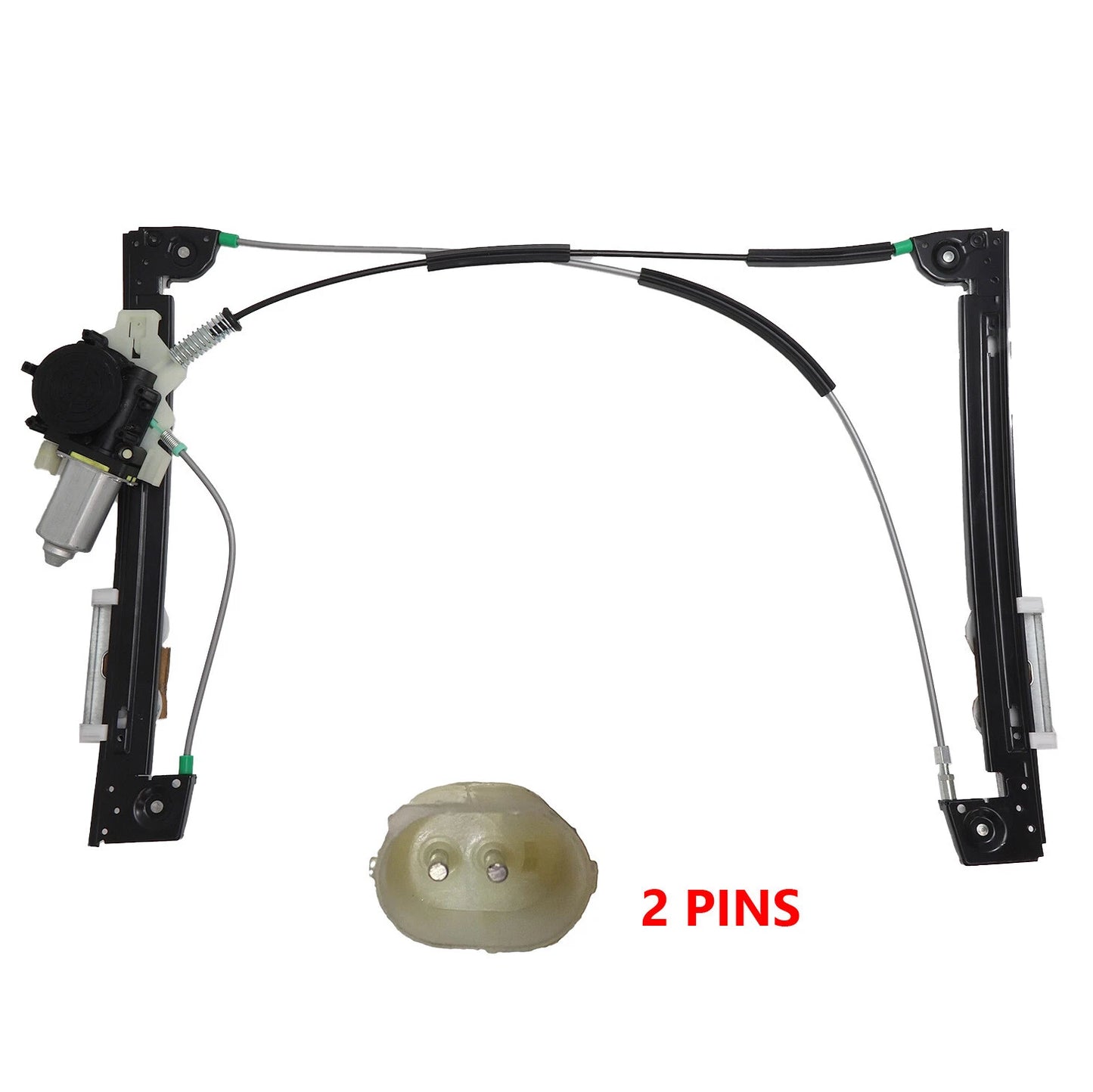 Front Right Window Regulator W/Motor 2 Pins for Mini Cooper S (2002–2007)