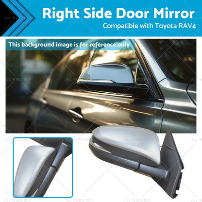 Silver Door Mirror for Toyota RAV4 (2013-2018) Right Side No Autofold