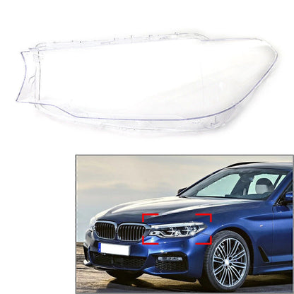Left Side Headlight Lens Cover for BMW 5 Series G30 G31 G38 (2017-2018)