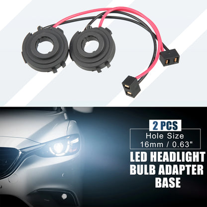H7 LED Headlight Bulb Holder Adapter Socket for VW Golf 6/7 (2012-2020) - 2x