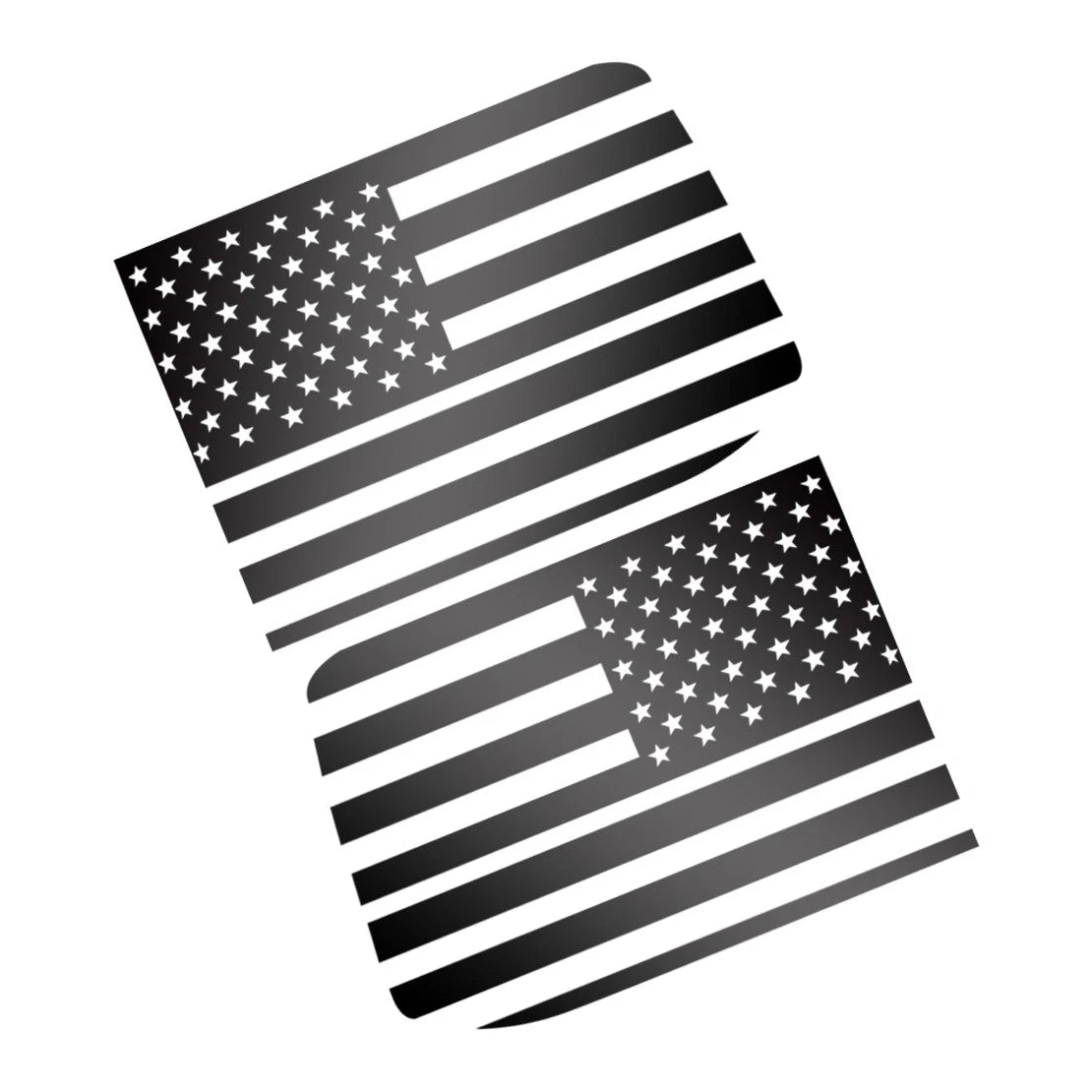 2 x Black Rear Window Flag Stickers for Ford F-150 (2015-2022)