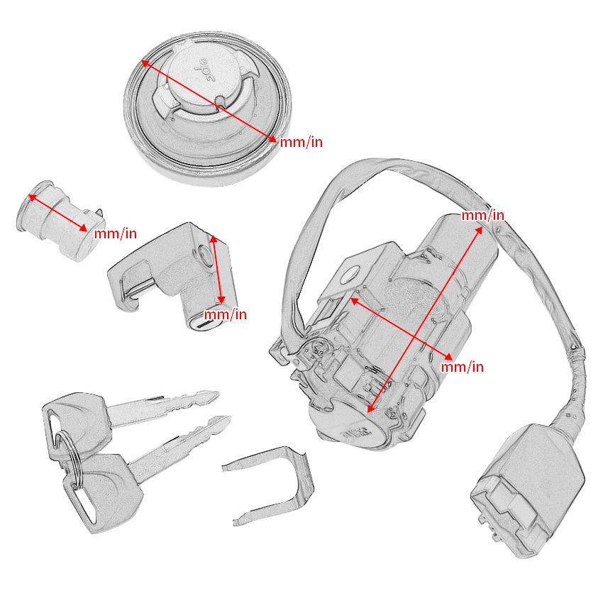 Ignition Key Switch Lock Set for Honda CRF250 CRF250L CRF250M (2013-2020)
