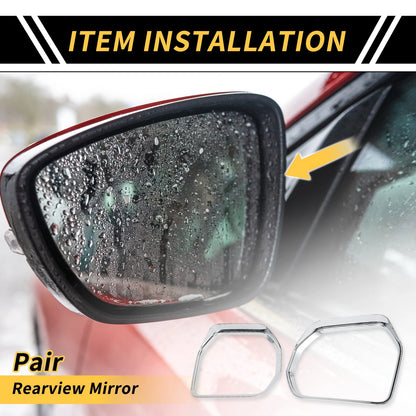 Pair Rearview Mirror Rain Eyebrow Trim for Toyota Tundra (2022–2024)