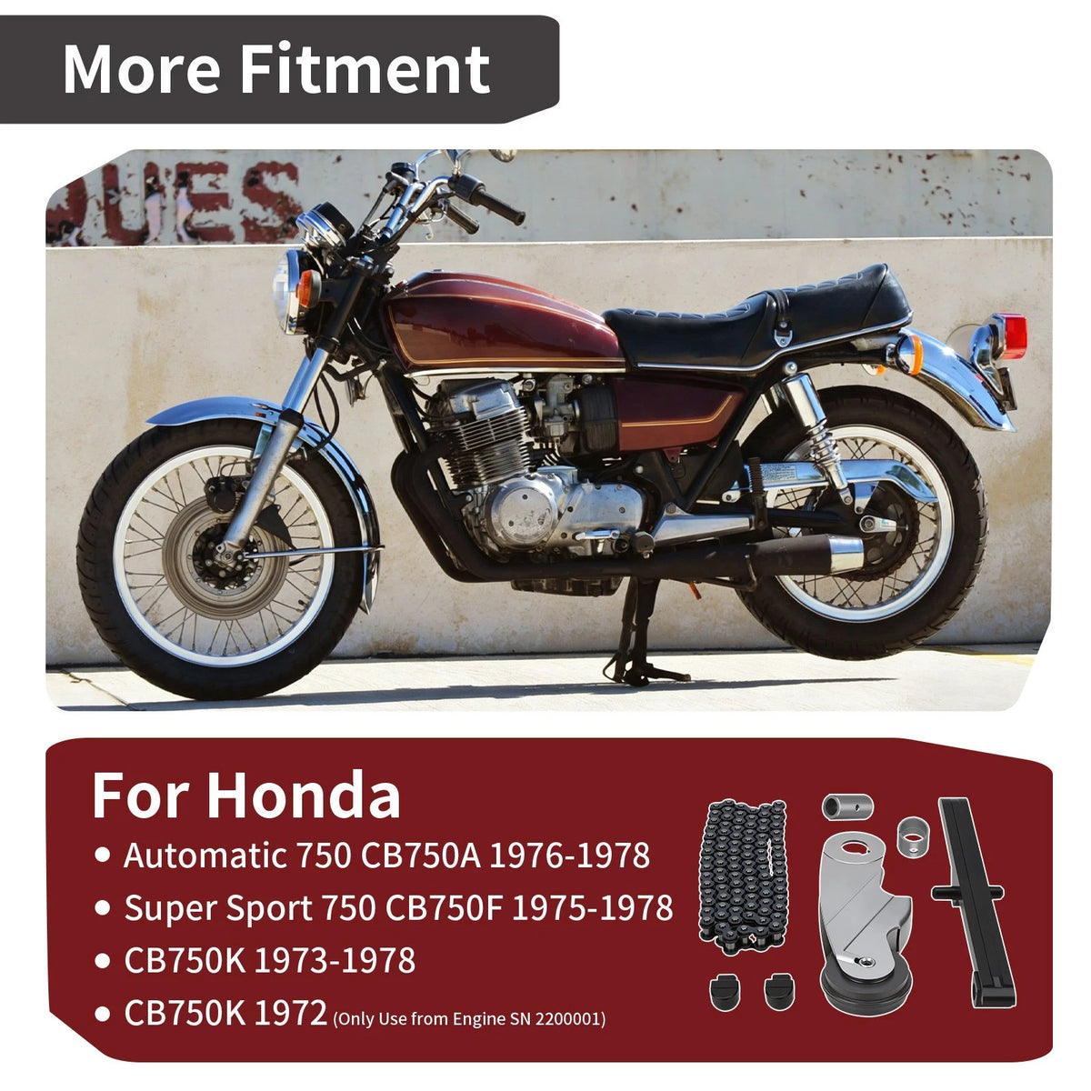 Cam Chain Tensioner Roller Guide Kit for Honda CB 750 K (1972–1978)