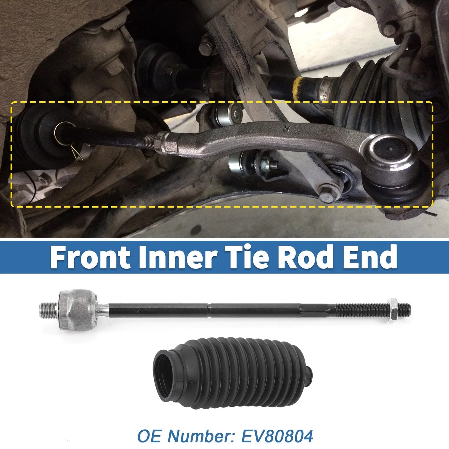 4 x Front Inner Tie Rod End Links for Ford Mustang (2005-2010)