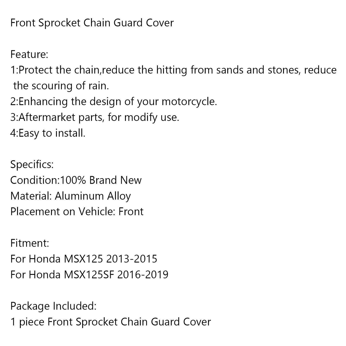 Front Sprocket Cover for Honda Grom MSX125 (2013-2019)