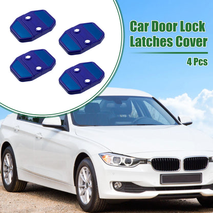 4 x Car Door Latch Lock Cover Protector for BMW 1 Series 2 Series ABS Blue