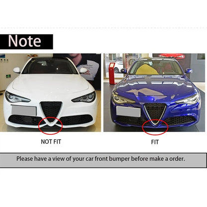 Gloss Black Front Grille Bumper Hood Cover for 2017-2023 Alfa Romeo Giulia