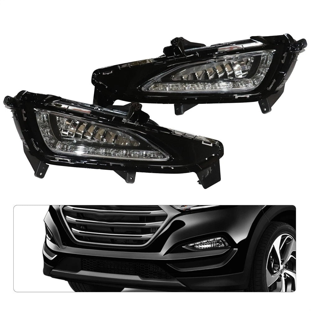 DRL LED Daytime Running Lights Fog Lamps for Hyundai Tucson (2015-2017)